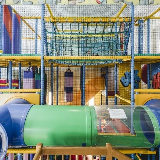 Indoor children's playground at the Kinderhotel in Upper Austria