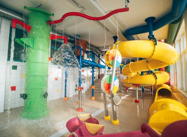 Indoor Wasserspielplatz im Hotel Dilly