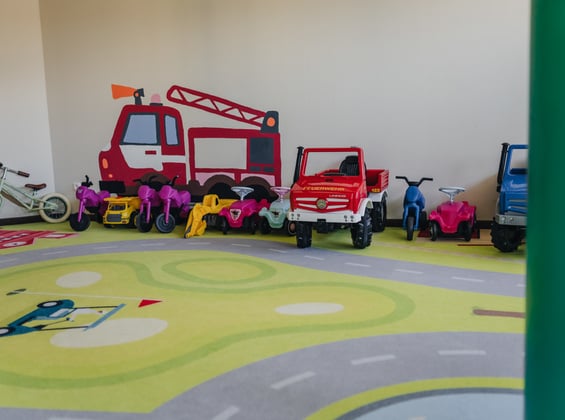 Bobbycar Bahn im Dilly Resort