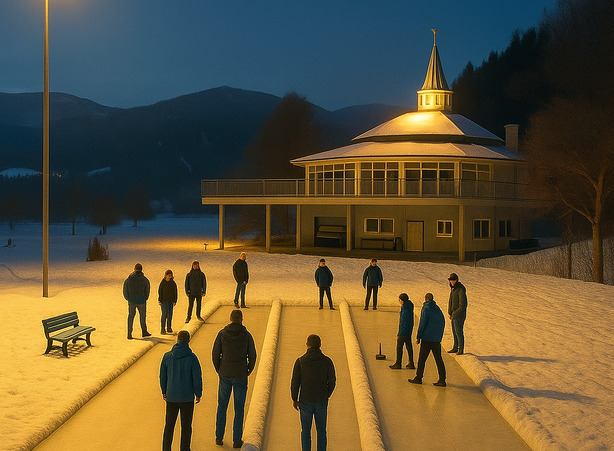 Eisstock schießen im Salettl Windischgarsten Eisstock schießen im Salettl Windischgarsten