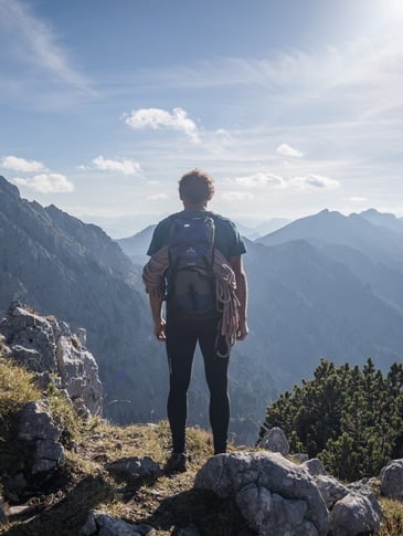 Climbing guide at the summit