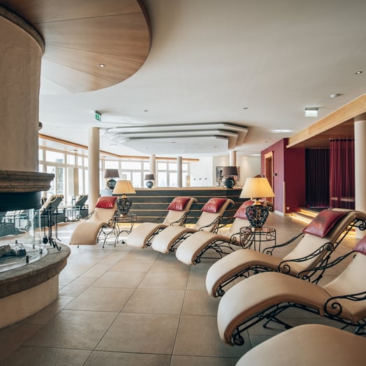 Loungers in the Family SPA area of the Hotel Dilly