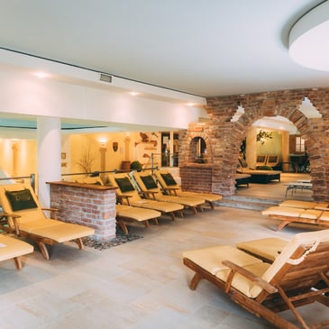 Loungers in the spa area of the Hotel Dilly
