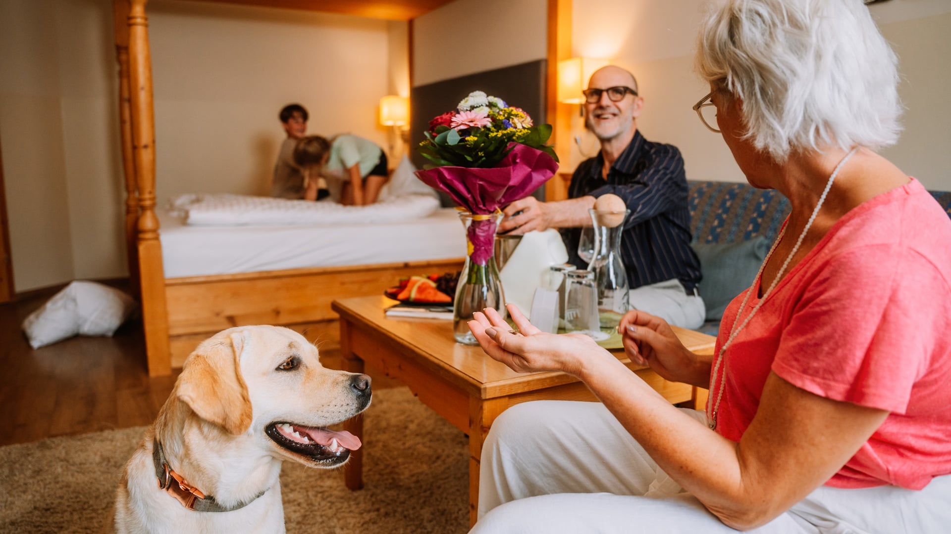 Hund im Zimmer im Dilly Resort